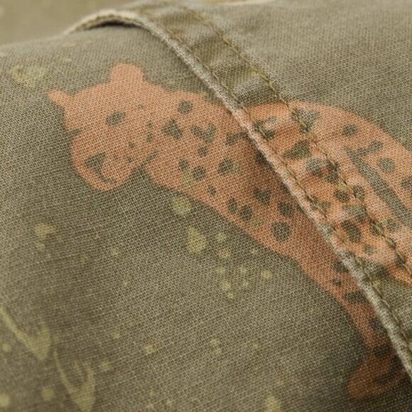 American Eagle Men's Shirt Size M 24/7 Stretch Jaguar Print Button-Up Poolside - Picture 6 of 11